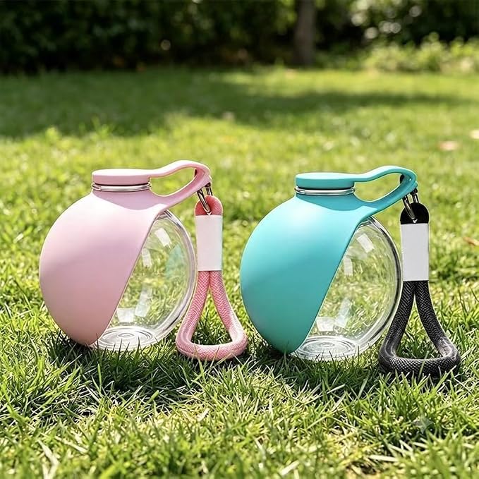 2-in-1 Portable Water Bottle with Foldable Bowl
